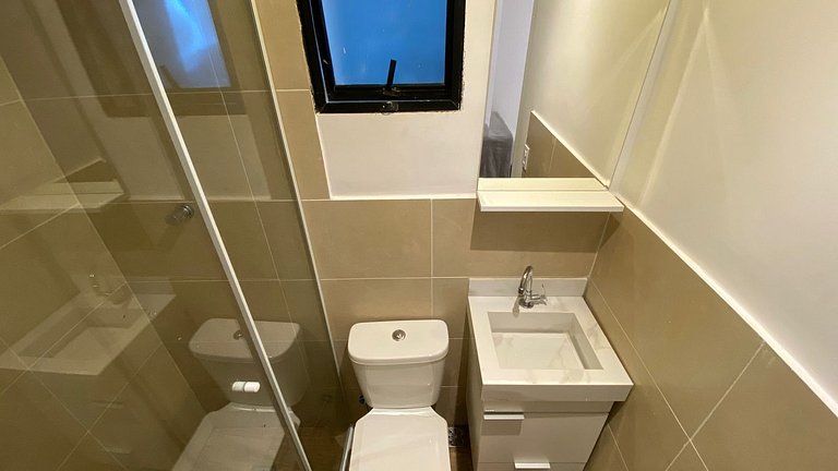 Studio com cozinha e banheiro privativo