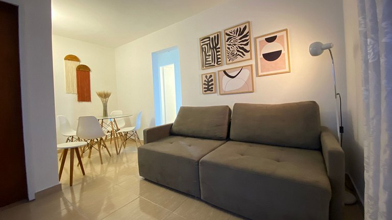 Apartamento amplo para a família com 2 quartos