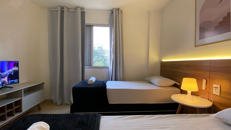 Apartamento amplo para a família com 2 quartos