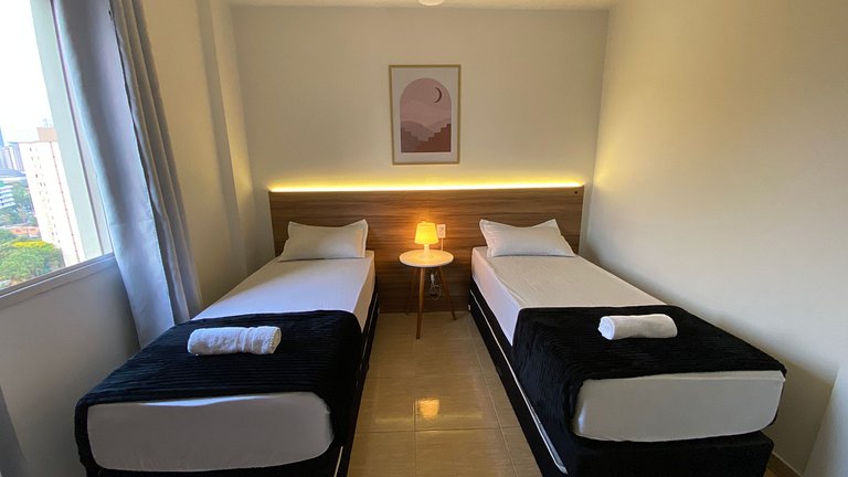 Apartamento amplo para a família com 2 quartos