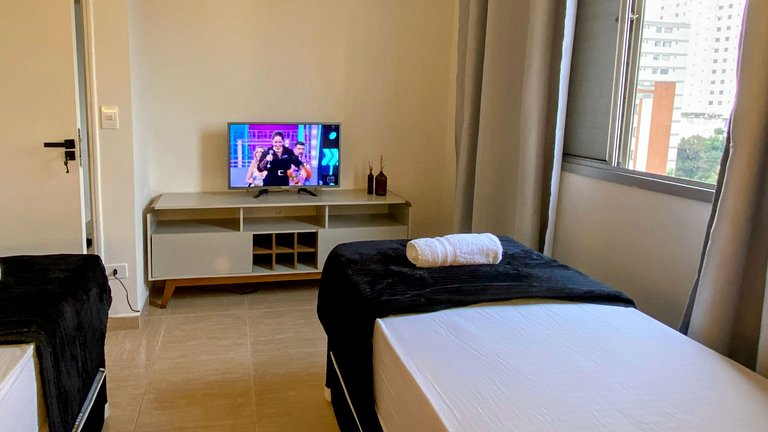 Apartamento amplo para a família com 2 quartos