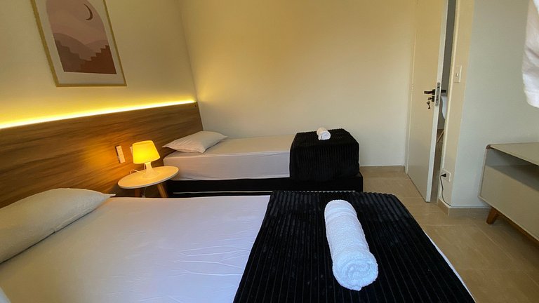 Apartamento amplo para a família com 2 quartos