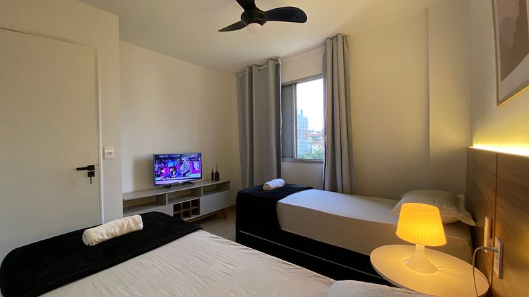 Apartamento amplo para a família com 2 quartos